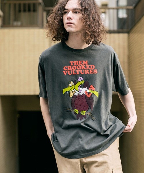 ROOPTOKYO(ループトウキョウ)の「THEM CROOKED VULTURES VULTURE ON BRANCH MENS LIGHTWEIGHT T-SHIRT 半袖Tシャツ(Tシャツ/カットソー・メンズ・チャコール・XL)」の11枚目の写真