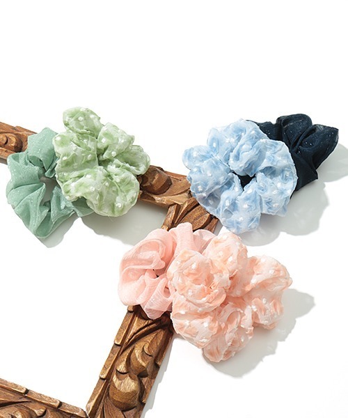 チチカカ（チチカカ）の「パステルカラーセットシュシュ（シュシュ・レディース・ピンク/ブルー/グリーン・FREE）」の4枚目の写真