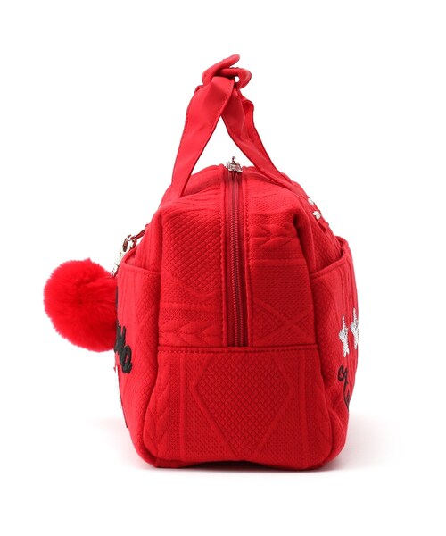 adabat（アダバット）の「cuarto united（クアルトユナイテッド）×アダバット コラボ カートバッグ（ボストンバッグ・レディース・ブラック/レッド系1・00）」の4枚目の写真