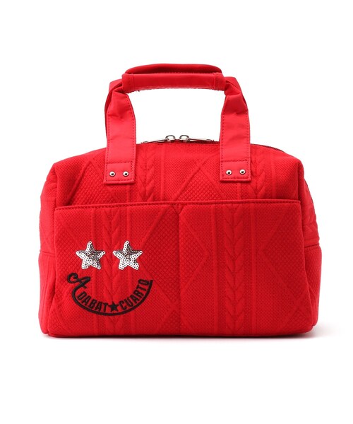 adabat（アダバット）の「cuarto united（クアルトユナイテッド）×アダバット コラボ カートバッグ（ボストンバッグ・レディース・ブラック/レッド系1・00）」の5枚目の写真