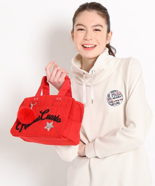 adabat（アダバット）の「cuarto united（クアルトユナイテッド）×アダバット コラボ カートバッグ（ボストンバッグ・レディース・ブラック/レッド系1・00）」の8枚目の写真