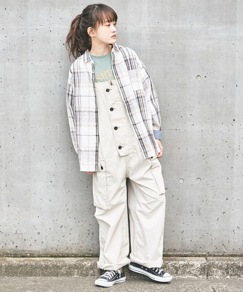 高密度オックス サロペットパンツ