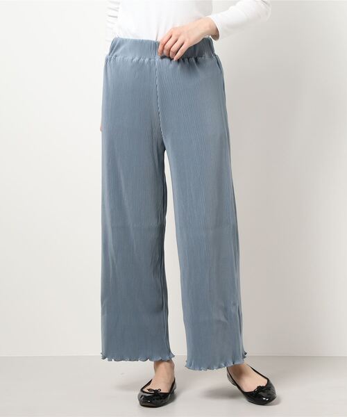 Tuche(トゥシェ)の「Tuche/トゥシェ トレンドスタイル プリーツ ワイドパンツ(その他パンツ・レディース・ブラック/ベージュ/グレイッシュブルー・LARGE/MEDIUM)」の8枚目の写真