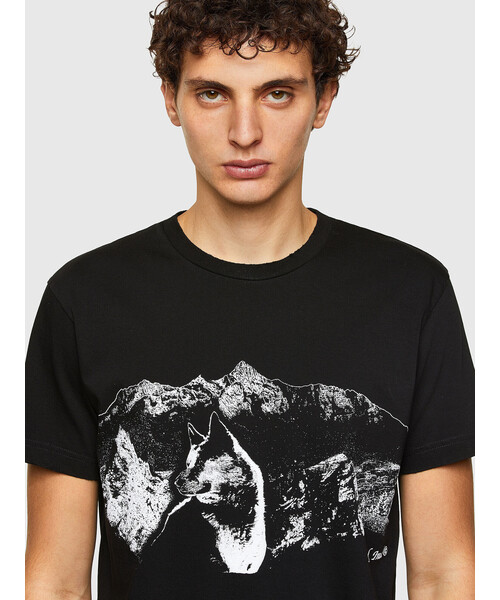 プリント 半袖 メンズ Tシャツ Diesel ディーゼル のファッション プリント Tシャツ スリムフィット Tシャツ カットソー