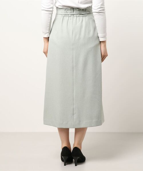 N.（N. Natural Beauty Basic）（エヌエヌナチュラルビューティーベーシック）の「リボン紐ベルト付ラップスカート（スカート・レディース・ベージュ/カーキ/イエロー・MEDIUM）」の5枚目の写真