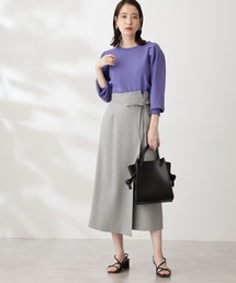 N.（N. Natural Beauty Basic） | リボン紐ベルト付ラップスカート(スカート)