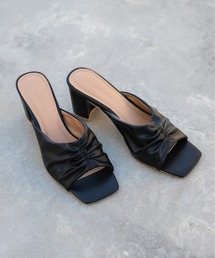 A part by | Fレザーギャザーミュール  938714(サンダル)