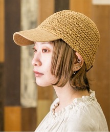ペーパー細編みキャップ