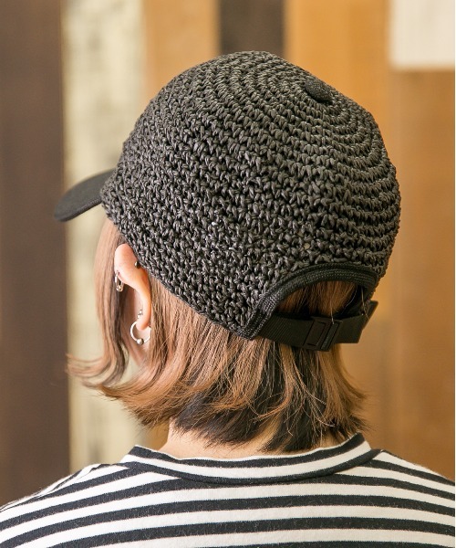 無（ム）の「ペーパー細編みキャップ（キャップ・レディース・ベージュ/ダークベージュ/ブラック・FREE）」の16枚目の写真