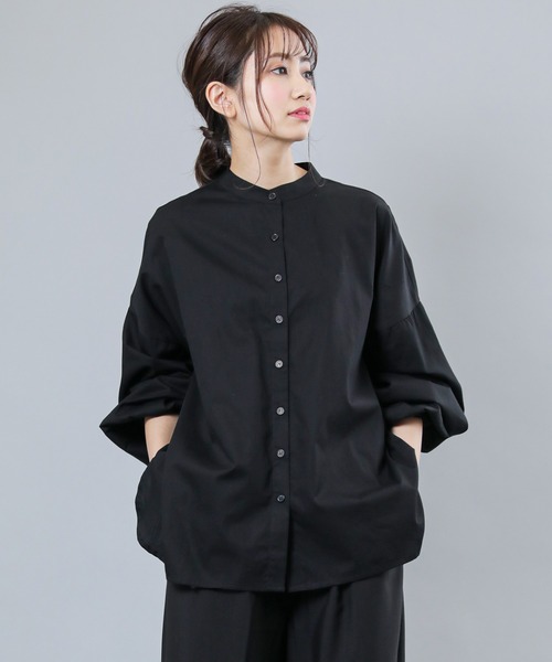 mili an deni（ミリアンデニ）の「バルーンスリーブシャツ（シャツ/ブラウス・レディース・ホワイト/ブラック/ネイビー・M/L）」の14枚目の写真