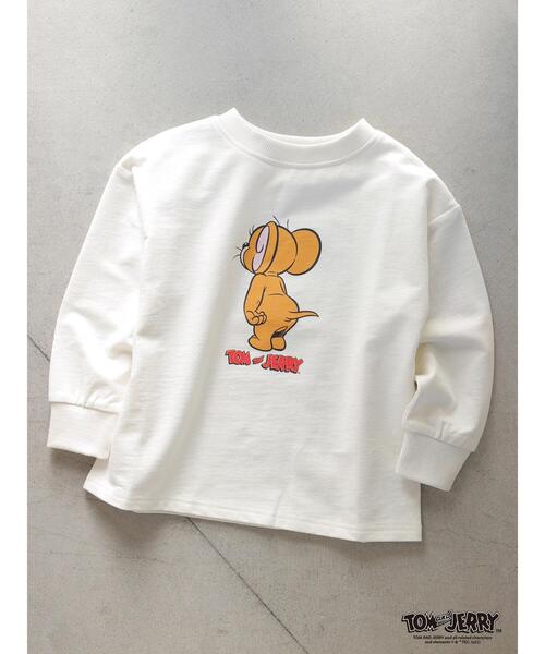 koe（コエ）の「JERRY ミニ裏毛Tシャツ＊（Tシャツ/カットソー・キッズ・オフホワイト/グレイッシュベージュ・110/120/130/140）」の5枚目の写真
