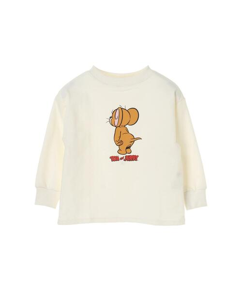 koe（コエ）の「JERRY ミニ裏毛Tシャツ＊（Tシャツ/カットソー・キッズ・オフホワイト/グレイッシュベージュ・110/120/130/140）」の7枚目の写真