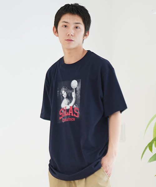SILAS（サイラス）の「ATHLETIC PRINT S/S TEE（Tシャツ/カットソー・メンズ・ブラック/ホワイト/ネイビー・MEDIUM/X-LARGE/LARGE/SMALL）」の3枚目の写真