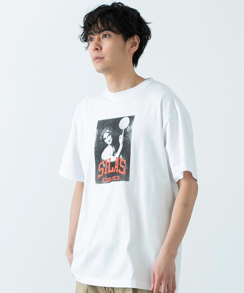 SILAS（サイラス）の「ATHLETIC PRINT S/S TEE（Tシャツ/カットソー・メンズ・ブラック/ホワイト/ネイビー・MEDIUM/X-LARGE/LARGE/SMALL）」の2枚目の写真