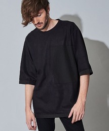 mt7139- フェイクスウェードBIGポケットT Tシャツ