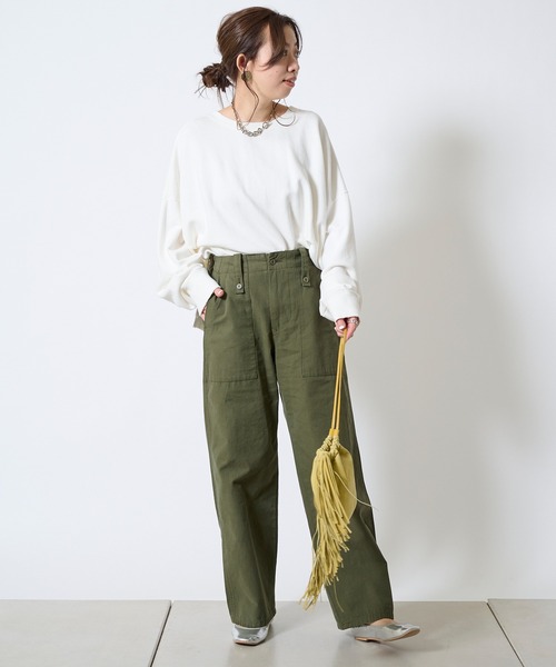 DouDou(ドゥドゥ)の「ピッグレザーフリンジトート(トートバッグ・レディース・ベージュ/イエロー/ピンク・FREE)」の11枚目の写真