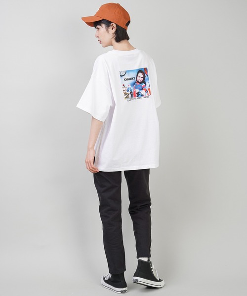 SPINNS（スピンズ）の「【映画フォトデザイン】movie photoプリントTシャツ（Tシャツ/カットソー・レディース・ホワイト/アイボリー/モカ/スミクロ・ONESIZE）」の5枚目の写真