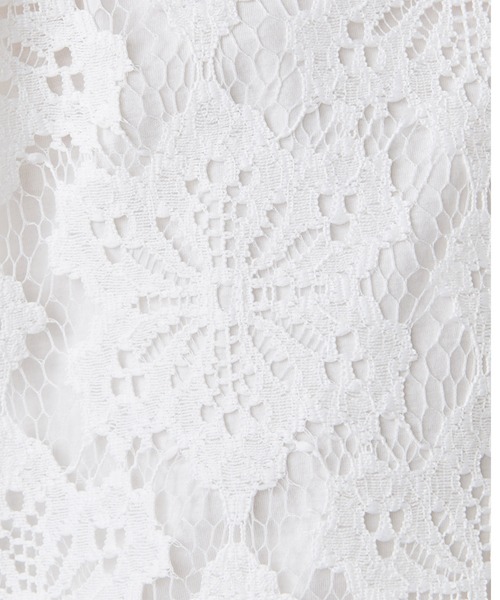 PUAL CE CIN（ピュアルセシン）の「花レース2WAYワンピース（ワンピース・レディース・チャコール/オフホワイト・FREE）」の6枚目の写真