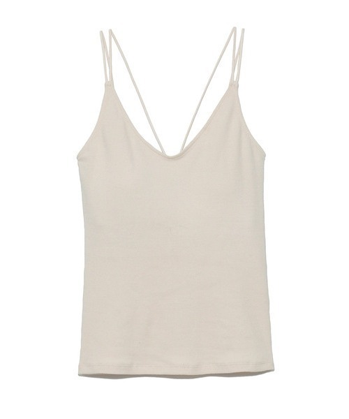 emmi(エミ)の「【emmi atelier】ブラカップリブキャミソール(キャミソール・レディース・ブラウン/ブラック/アイボリー/マスタード/ミント・FREE)」の2枚目の写真