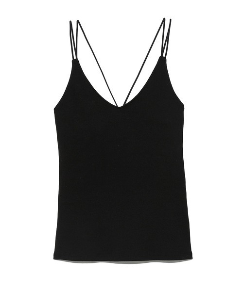 emmi(エミ)の「【emmi atelier】ブラカップリブキャミソール(キャミソール・レディース・ブラウン/ブラック/アイボリー/マスタード/ミント・FREE)」の3枚目の写真