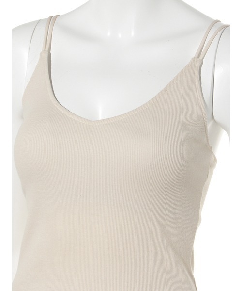 emmi(エミ)の「【emmi atelier】ブラカップリブキャミソール(キャミソール・レディース・ブラウン/ブラック/アイボリー/マスタード/ミント・FREE)」の16枚目の写真