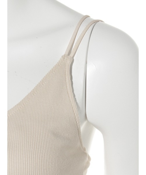 emmi(エミ)の「【emmi atelier】ブラカップリブキャミソール(キャミソール・レディース・ブラウン/ブラック/アイボリー/マスタード/ミント・FREE)」の14枚目の写真