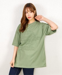 インパクト シャドー ロゴ Methodology ビックシルエット ストリート エンボス 半袖Tシャツ
