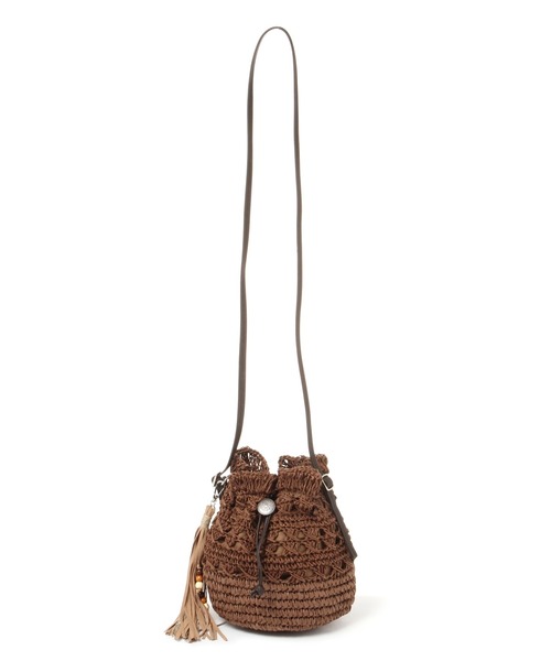 BAYFLOW(ベイフロー)の「ペーパーキンチャク(ハンドバッグ・レディース・ブラウン/ナチュラル・FREE)」の1枚目の写真