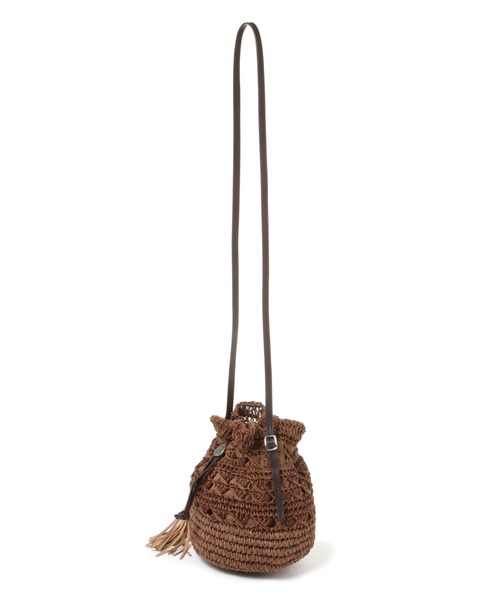 BAYFLOW(ベイフロー)の「ペーパーキンチャク(ハンドバッグ・レディース・ブラウン/ナチュラル・FREE)」の5枚目の写真