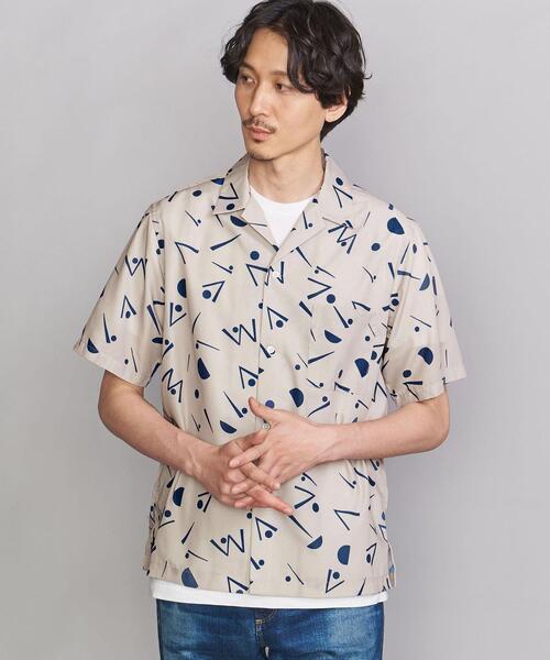 BEAUTY&YOUTH UNITED ARROWS(ビューティーアンドユースユナイテッドアローズ)の「BY VARIOUS/P オープンカラー シャツ(シャツ/ブラウス・メンズ・オフホワイト/ブラック/ナチュラル・LARGE/SMALL/X-LARGE/MEDIUM)」の3枚目の写真