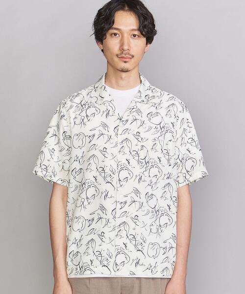 BEAUTY&YOUTH UNITED ARROWS(ビューティーアンドユースユナイテッドアローズ)の「BY VARIOUS/P オープンカラー シャツ(シャツ/ブラウス・メンズ・オフホワイト/ブラック/ナチュラル・LARGE/SMALL/X-LARGE/MEDIUM)」の4枚目の写真