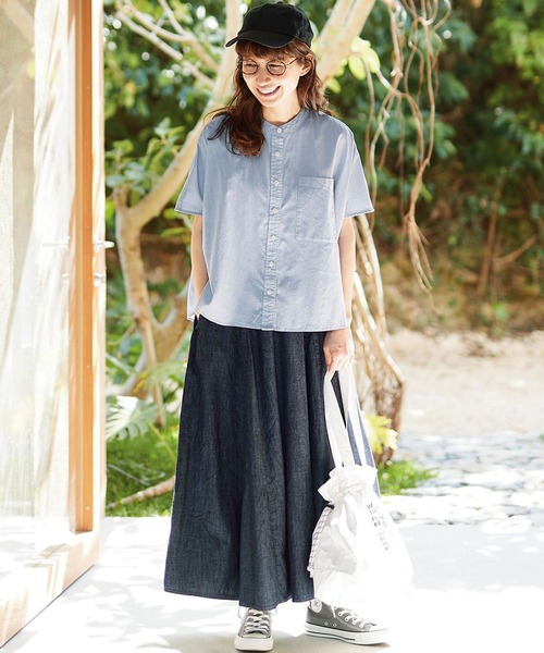 Sunny clouds（サニークラウズ）の「サニークラウズ　デニムのマキシスカート〈レディース〉（デニムスカート・レディース・ダークインディゴブルー・MEDIUM/LARGE/X-LARGE/XX-LARGE/NM）」の17枚目の写真