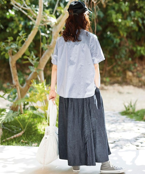 Sunny clouds（サニークラウズ）の「サニークラウズ　デニムのマキシスカート〈レディース〉（デニムスカート・レディース・ダークインディゴブルー・MEDIUM/LARGE/X-LARGE/XX-LARGE/NM）」の16枚目の写真