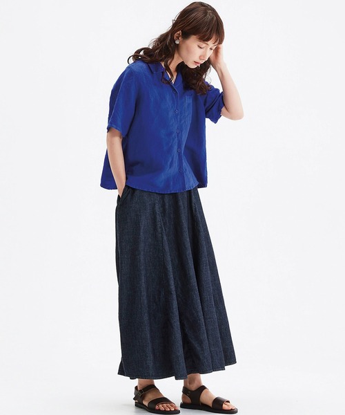 Sunny clouds（サニークラウズ）の「サニークラウズ　デニムのマキシスカート〈レディース〉（デニムスカート・レディース・ダークインディゴブルー・MEDIUM/LARGE/X-LARGE/XX-LARGE/NM）」の14枚目の写真