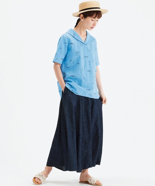 Sunny clouds（サニークラウズ）の「サニークラウズ　デニムのマキシスカート〈レディース〉（デニムスカート・レディース・ダークインディゴブルー・MEDIUM/LARGE/X-LARGE/XX-LARGE/NM）」の18枚目の写真