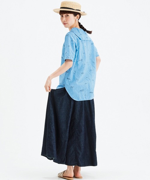 Sunny clouds（サニークラウズ）の「サニークラウズ　デニムのマキシスカート〈レディース〉（デニムスカート・レディース・ダークインディゴブルー・MEDIUM/LARGE/X-LARGE/XX-LARGE/NM）」の6枚目の写真