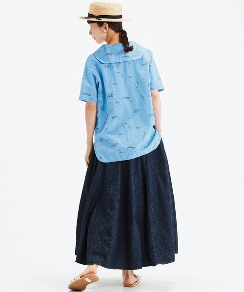 Sunny clouds（サニークラウズ）の「サニークラウズ　デニムのマキシスカート〈レディース〉（デニムスカート・レディース・ダークインディゴブルー・MEDIUM/LARGE/X-LARGE/XX-LARGE/NM）」の11枚目の写真