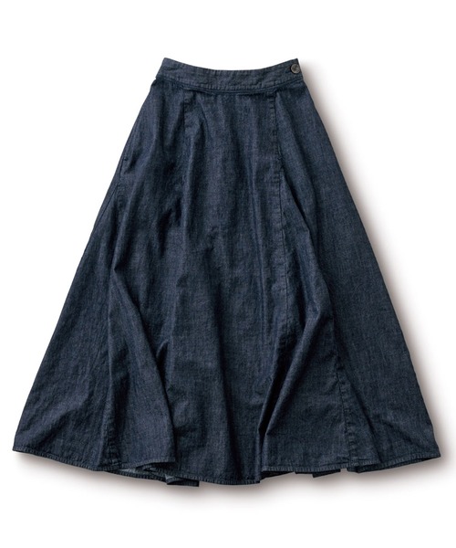 Sunny clouds（サニークラウズ）の「サニークラウズ　デニムのマキシスカート〈レディース〉（デニムスカート・レディース・ダークインディゴブルー・MEDIUM/LARGE/X-LARGE/XX-LARGE/NM）」の3枚目の写真