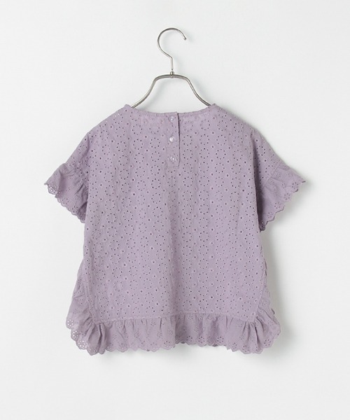 b・ROOM(ビールーム)の「コットンレースポンチョ(シャツ/ブラウス・キッズ・オフホワイト/ベージュ/ラベンダー・MEDIUM/LARGE/SMALL)」の5枚目の写真