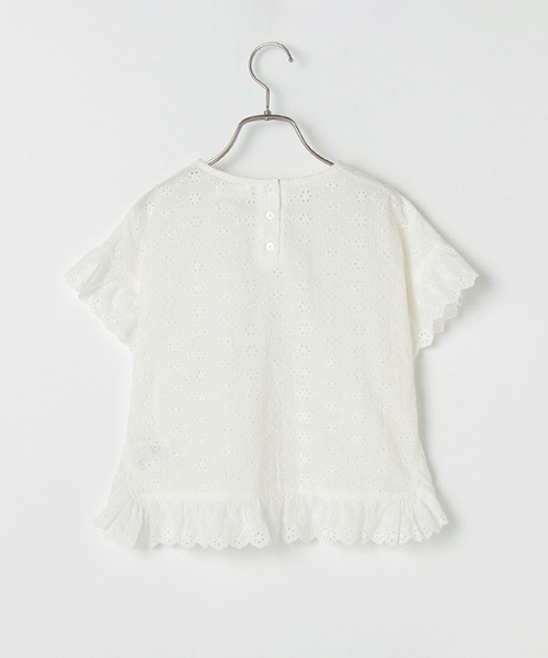 b・ROOM(ビールーム)の「コットンレースポンチョ(シャツ/ブラウス・キッズ・オフホワイト/ベージュ/ラベンダー・MEDIUM/LARGE/SMALL)」の6枚目の写真