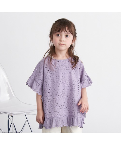 b・ROOM(ビールーム)の「コットンレースポンチョ(シャツ/ブラウス・キッズ・オフホワイト/ベージュ/ラベンダー・MEDIUM/LARGE/SMALL)」の17枚目の写真