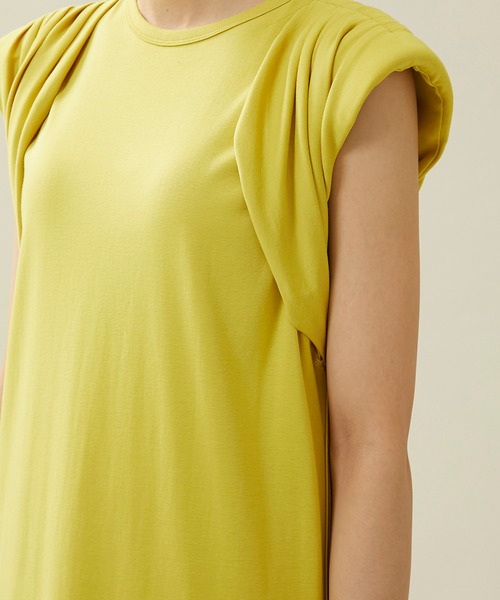 city（シティ）の「【CITY】スビンコットンギャザーショルダーワンピース（ワンピース・レディース・イエロー/ブラック・FREE）」の14枚目の写真