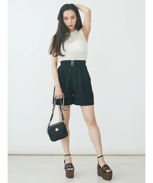 EVRIS（エヴリス）の「プリントショートパンツ（その他パンツ・レディース・その他1/グリーン/ブラック・MEDIUM/SMALL）」の4枚目の写真