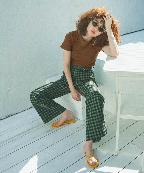 MATURED(マチュアード)の「【MATURED】Rib Tee(リブTシャツ)(Tシャツ/カットソー・レディース・ブルー/ブラウン/ホワイト/ブラック・FREE)」の6枚目の写真