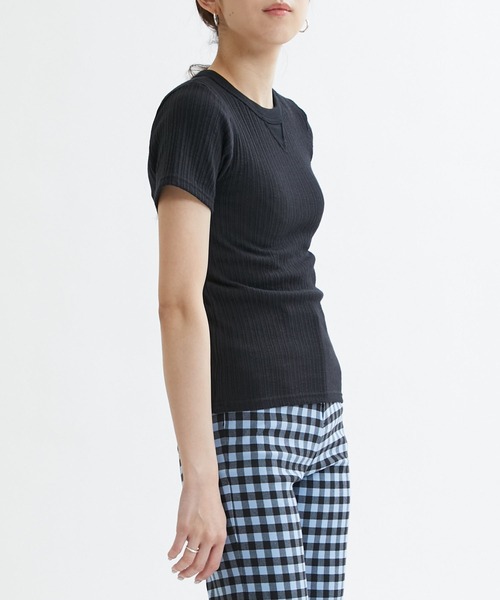MATURED(マチュアード)の「【MATURED】Rib Tee(リブTシャツ)(Tシャツ/カットソー・レディース・ブルー/ブラウン/ホワイト/ブラック・FREE)」の17枚目の写真