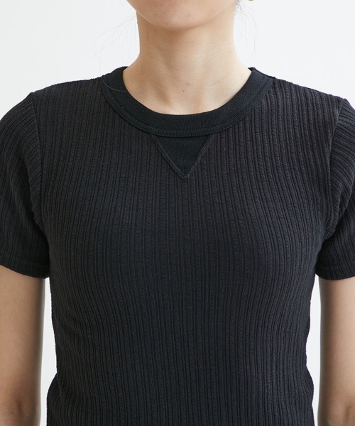 MATURED(マチュアード)の「【MATURED】Rib Tee(リブTシャツ)(Tシャツ/カットソー・レディース・ブルー/ブラウン/ホワイト/ブラック・FREE)」の18枚目の写真