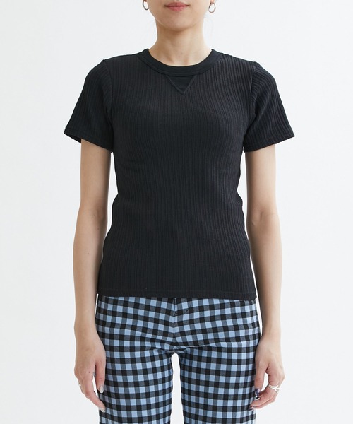 MATURED(マチュアード)の「【MATURED】Rib Tee(リブTシャツ)(Tシャツ/カットソー・レディース・ブルー/ブラウン/ホワイト/ブラック・FREE)」の22枚目の写真