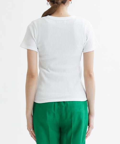 MATURED(マチュアード)の「【MATURED】Rib Tee(リブTシャツ)(Tシャツ/カットソー・レディース・ブルー/ブラウン/ホワイト/ブラック・FREE)」の10枚目の写真