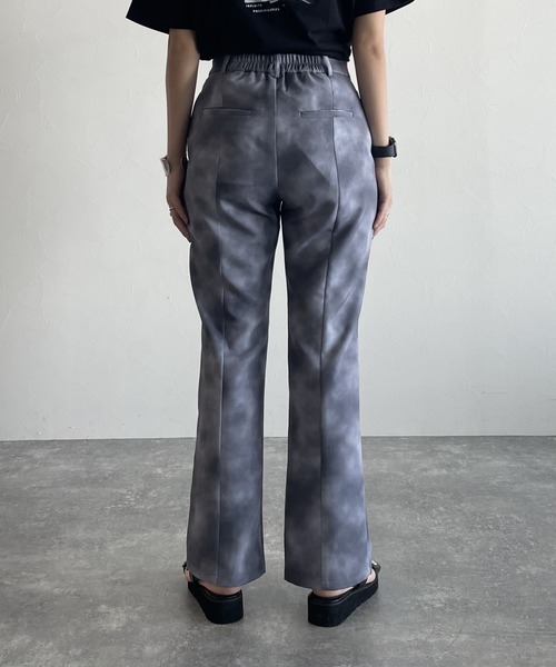 PAGEBOY（ページボーイ）の「マーブルプリントパンツ（スラックス・レディース・ブラック/アクア・FREE）」の7枚目の写真