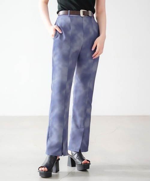 PAGEBOY（ページボーイ）の「マーブルプリントパンツ（スラックス・レディース・ブラック/アクア・FREE）」の19枚目の写真